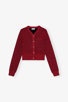 Sparkle Short Cardigan | Racing Red