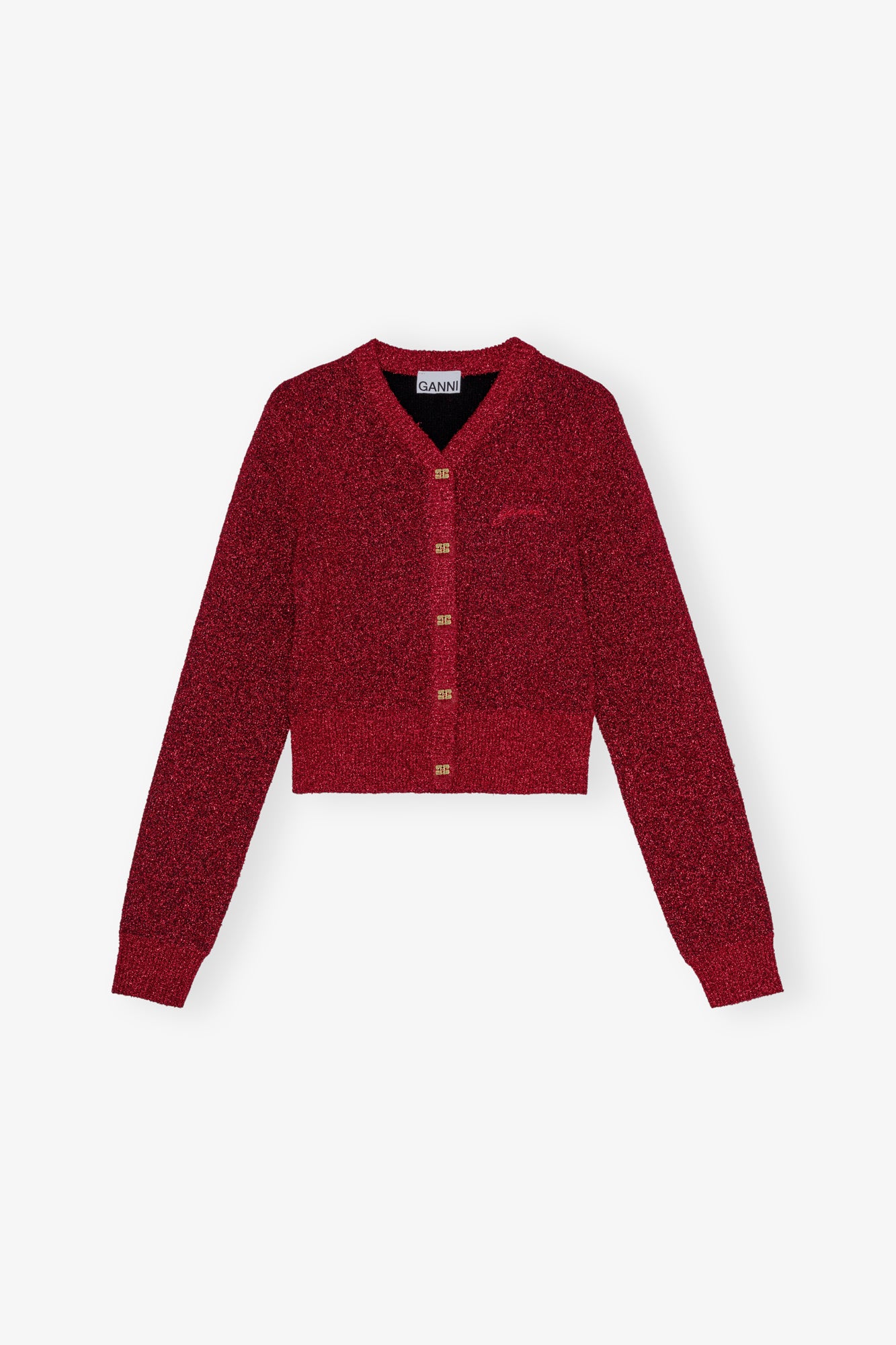 Sparkle Short Cardigan | Racing Red