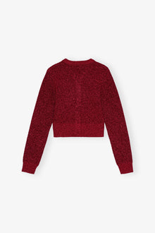 Sparkle Short Cardigan | Racing Red