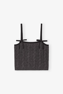 Cable Knit Strap Top | Phantom