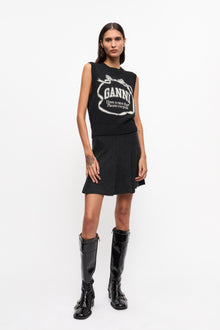 Cashmere Wool Mini Skirt | Phantom