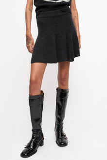 Cashmere Wool Mini Skirt | Phantom