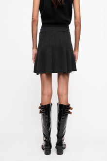 Cashmere Wool Mini Skirt | Phantom