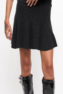 Cashmere Wool Mini Skirt | Phantom