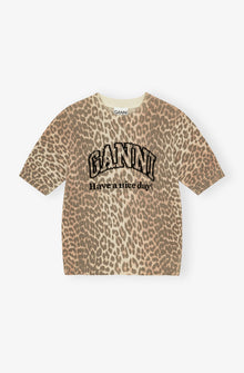 Wool Mix T-Shirt | Leopard