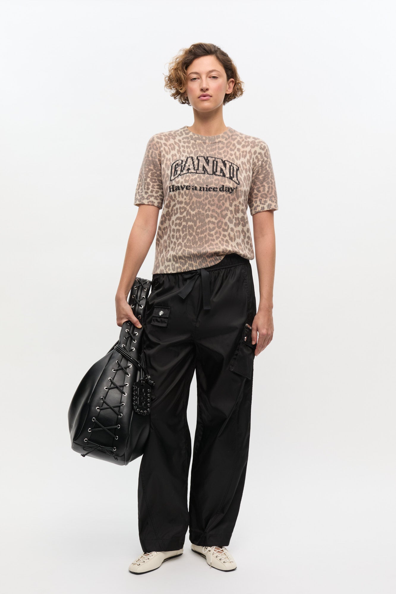 Wool Mix T-Shirt | Leopard