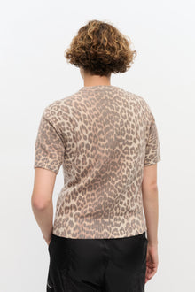 Wool Mix T-Shirt | Leopard