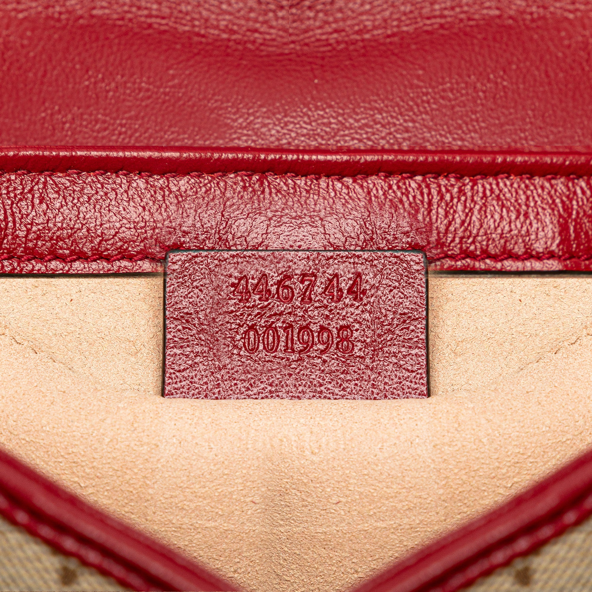 Gucci | Pre-Owned Small GG Marmont GG Matelasse Diagonal Canvas Shoulder Bag | Brown/Beige