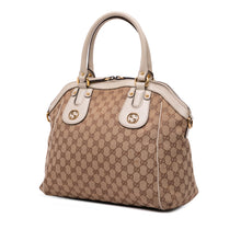 Gucci | Pre-Owned GG Canvas Scarlett Satchel | Brown/Beige/WhiteWhite