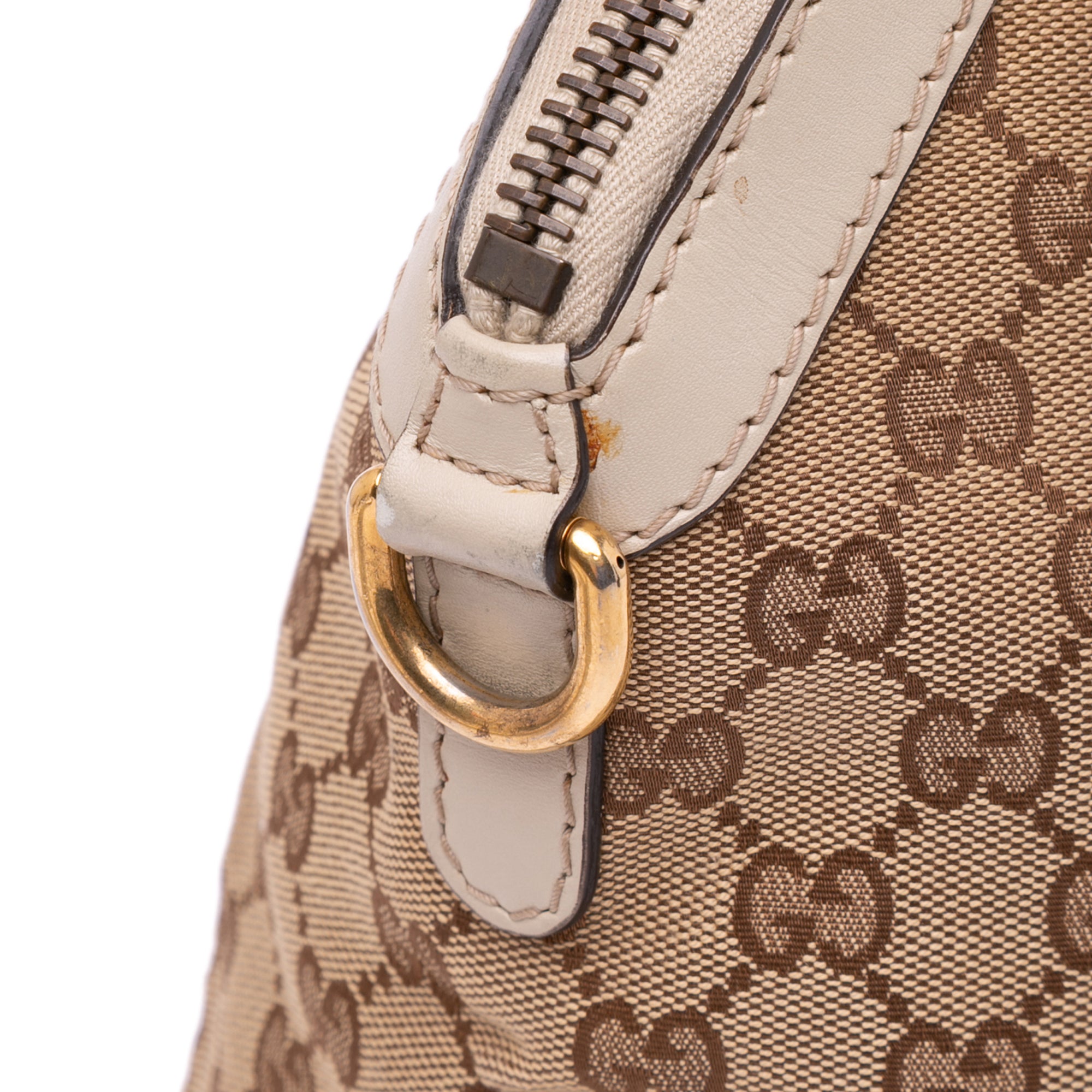 Gucci | Pre-Owned GG Canvas Scarlett Satchel | Brown/Beige/WhiteWhite