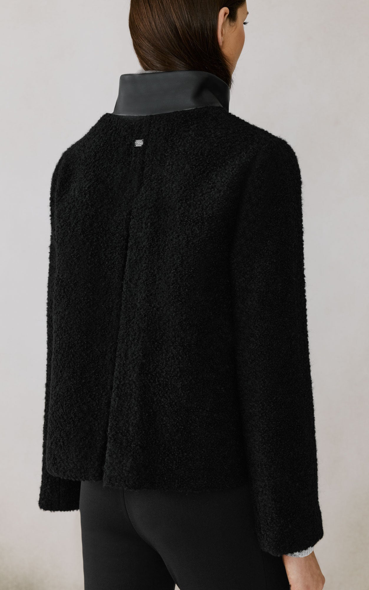 Kaitlyn Boucle Trapez Jacket In Wool | Black
