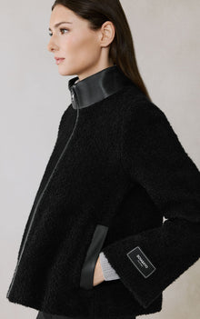 Kaitlyn Boucle Trapez Jacket In Wool | Black