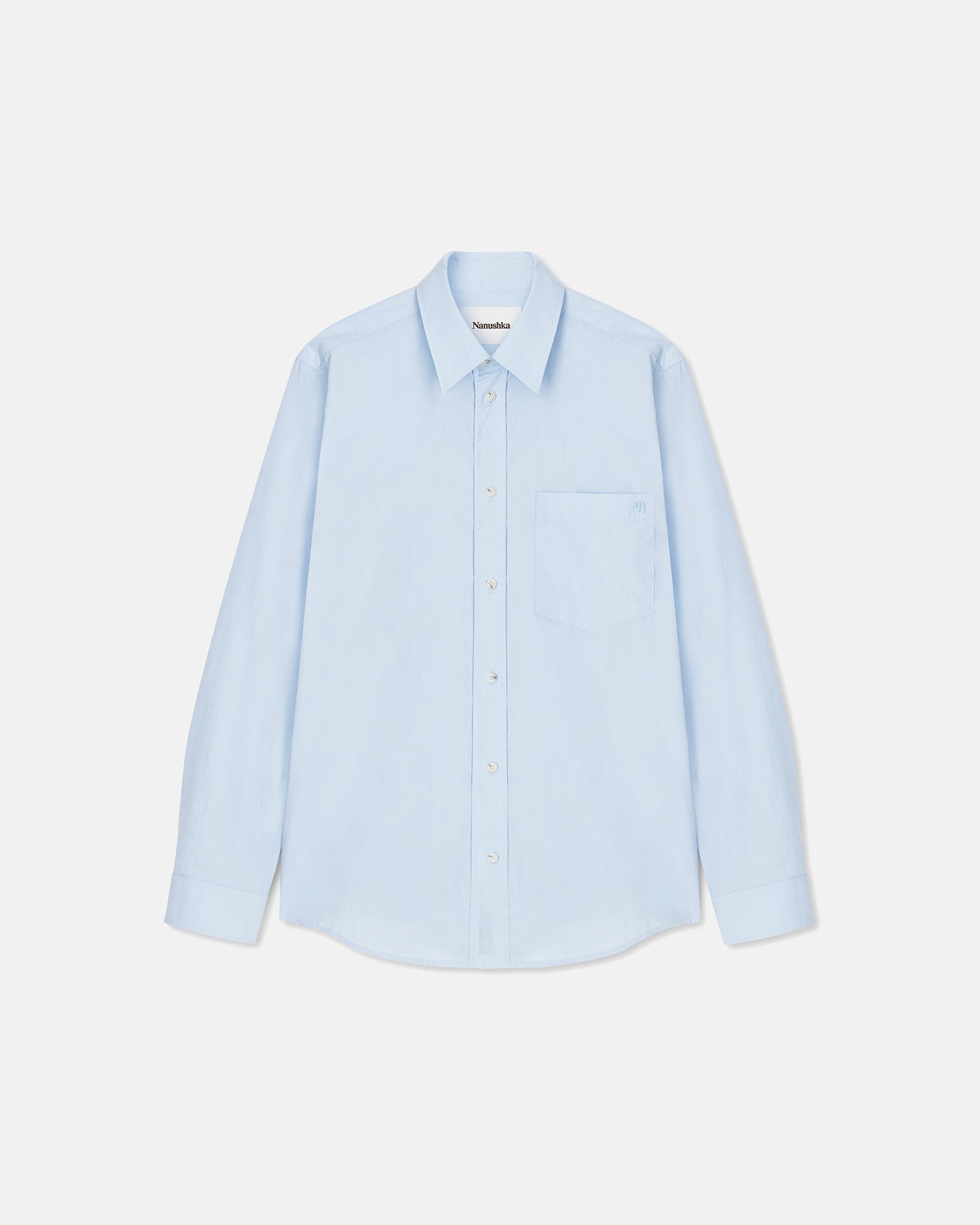 Kaleb Upcycled Light Poplin Shirt | Sky Blue