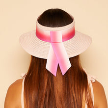 Back shot on model of Kayla visor in pink ombre.
