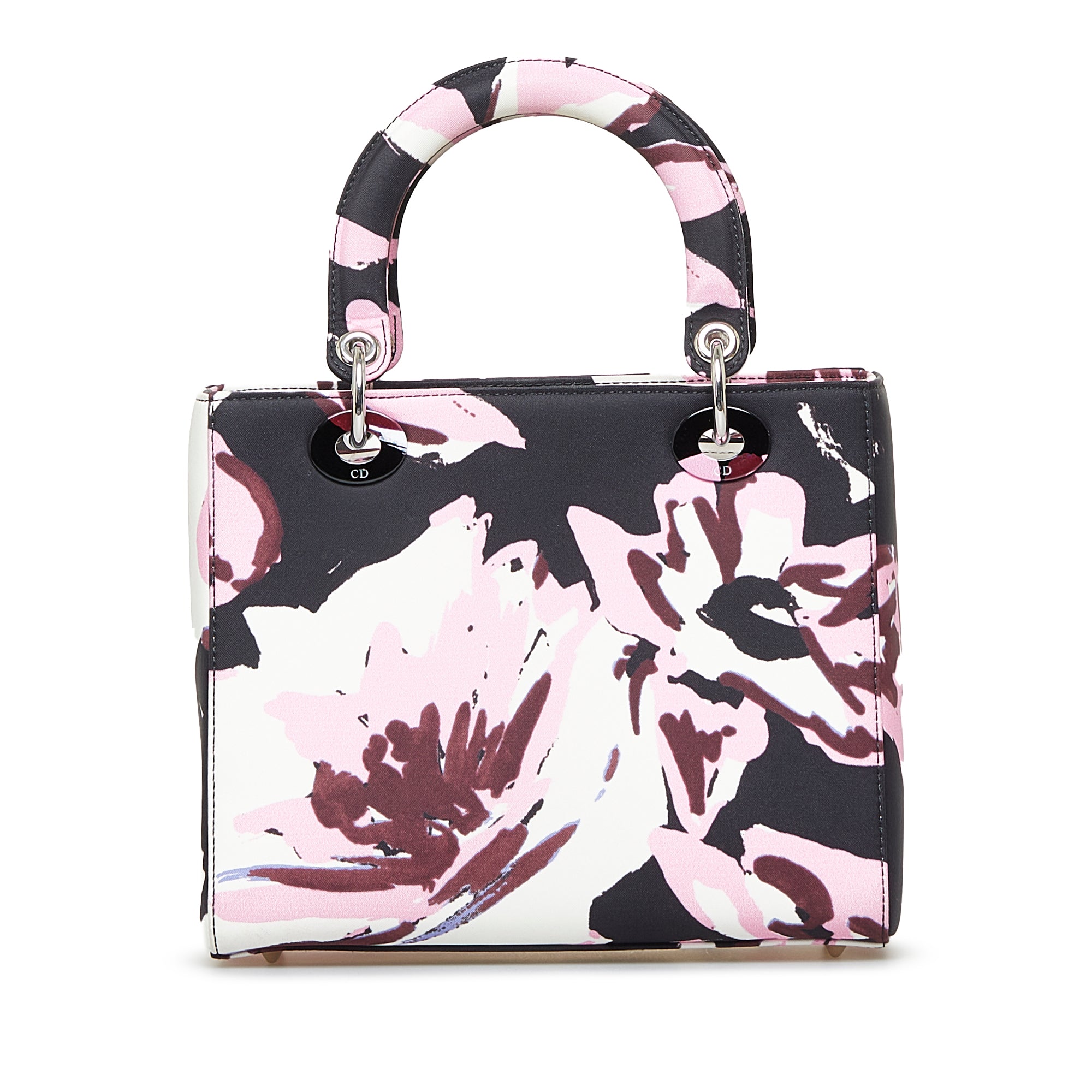 Dior | Pre-Owned Medium Canvas Floral Graffiti Lady Dior | White