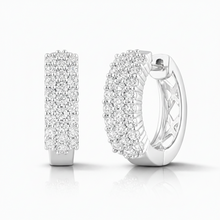 1.00 CT Round Natural Diamond | Hoop Earrings | 14K White Gold | J Color | K-I1 Clarity