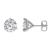 Womens | Martini Stud Earrings | 14K White Gold | 5 CTW Round Cut Lab Grown Diamond | F-VS