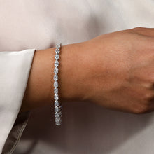 Womens | Tennis Bracelet | 14K White Gold | 9 CTW Oval Cut Lab Grown Diamond | G-VS