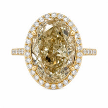 Womens | Halo Engagement Ring | 14K Yellow Gold | 9 CTW Round Cut Lab Grown Diamond | G-VS