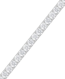 Womens | Tennis Bracelet | 14K White Gold | 15.2 CTW Round Cut Lab Grown Diamond | I-J-I1