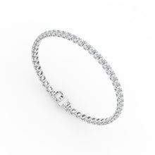 Womens | Tennis Bracelet | 14K White Gold | 8.25 CTW Cushion Cut Lab Grown Diamond | G-VS-SI1