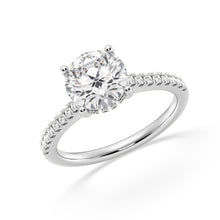 Womens | Solitaire Engagement Ring | 14K White Gold | 2.25 CTW Round Cut Lab Grown Diamond | G-VS