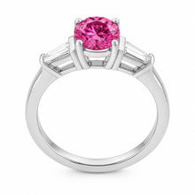Womens | 3 Stone Engagement Ring | 14K White Gold | 2.40 CTW Round Cut Lab Grown Diamond | IJ-VS