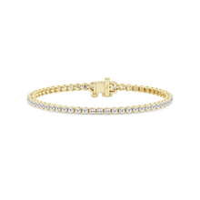 Womens | Tennis Bracelet - I | 14K Yellow Gold | 3 CTW Round Cut Lab Grown Diamond | F-VS2