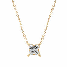 Womens | Floral Pendant Necklace | 14K Yellow Gold | 1 CTW Flower Cut Lab Grown Diamond | G-VS