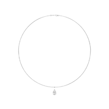 Womens | Solitaire Pendant Necklace | 14K White Gold | 2 CTW Pear Cut Lab Grown Diamond | G-SI1