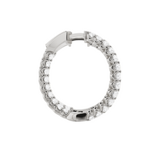 Womens | Inside Out Hoop Earrings | Sterling Silver | 3 CTW Round Cut Lab Grown Diamond | G-SI
