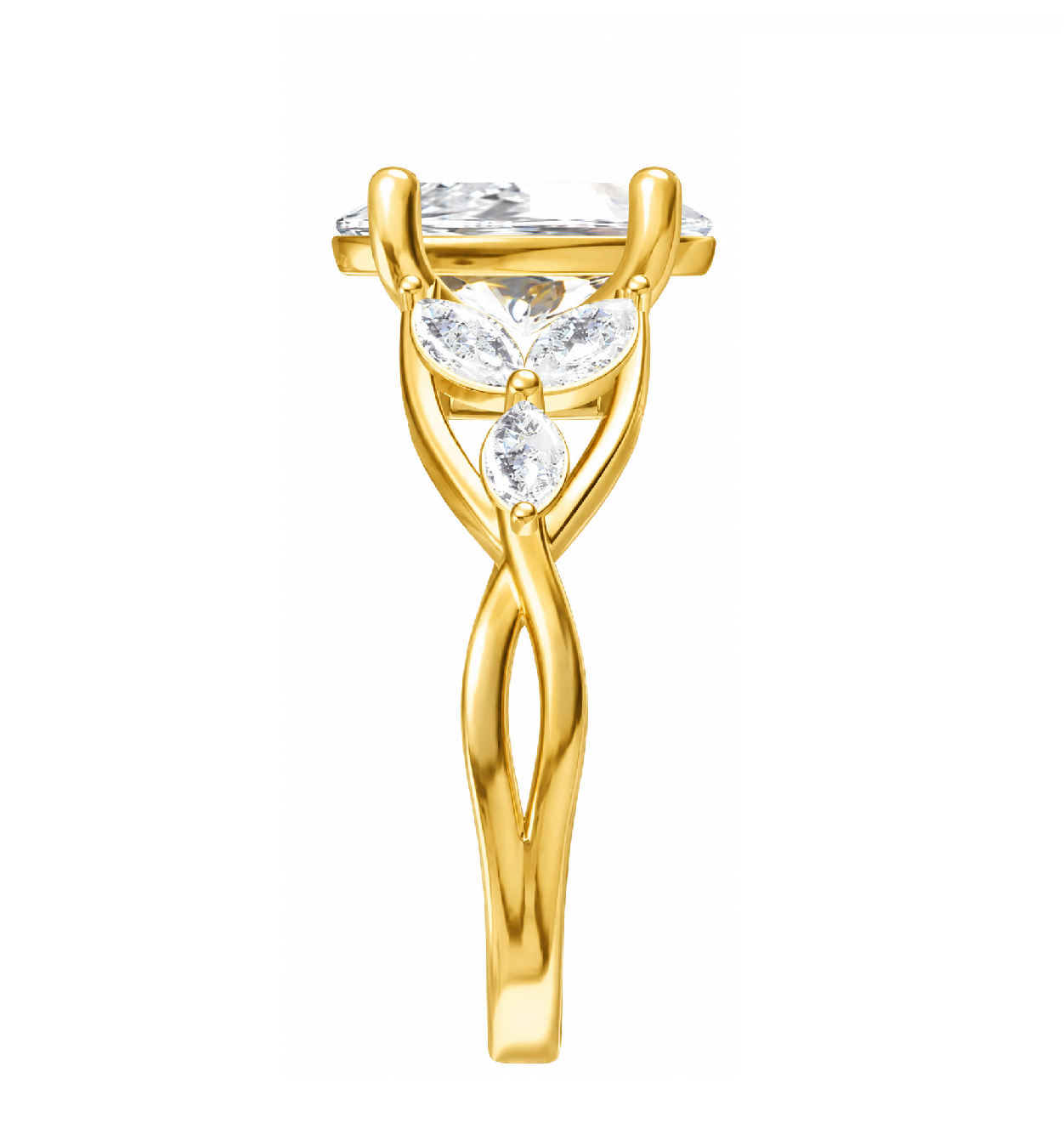 Womens | Solitaire Engagement Ring | 14K Yellow Gold | 2.50 CTW Oval Cut Lab Grown Diamond | G-SI