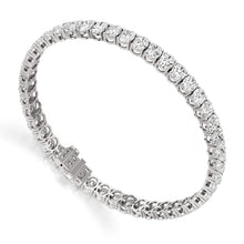 Womens | Tennis Bracelet - II | 14K White Gold | 15 CTW Oval Cut Lab Grown Diamond | G-VS