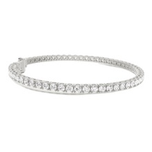 Womens | Tennis Bracelet | 14K White Gold | 5 CTW Round Cut Lab Grown Diamond | F-VS2