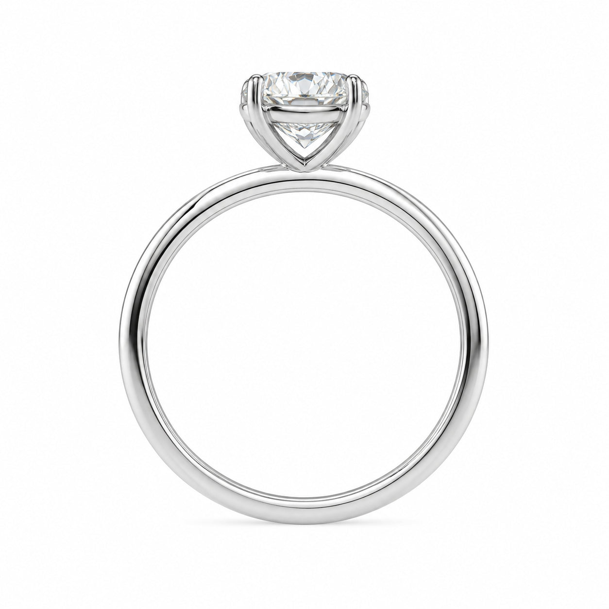 Womens | Solitaire Engagement Ring - I | 14K White Gold | 1 CTW Round Cut Lab Grown Diamond | G-VS
