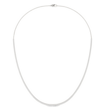 Womens | Tennis Necklace | Sterling Silver | 3 CTW Round Cut Lab Grown Diamond | F-VS2