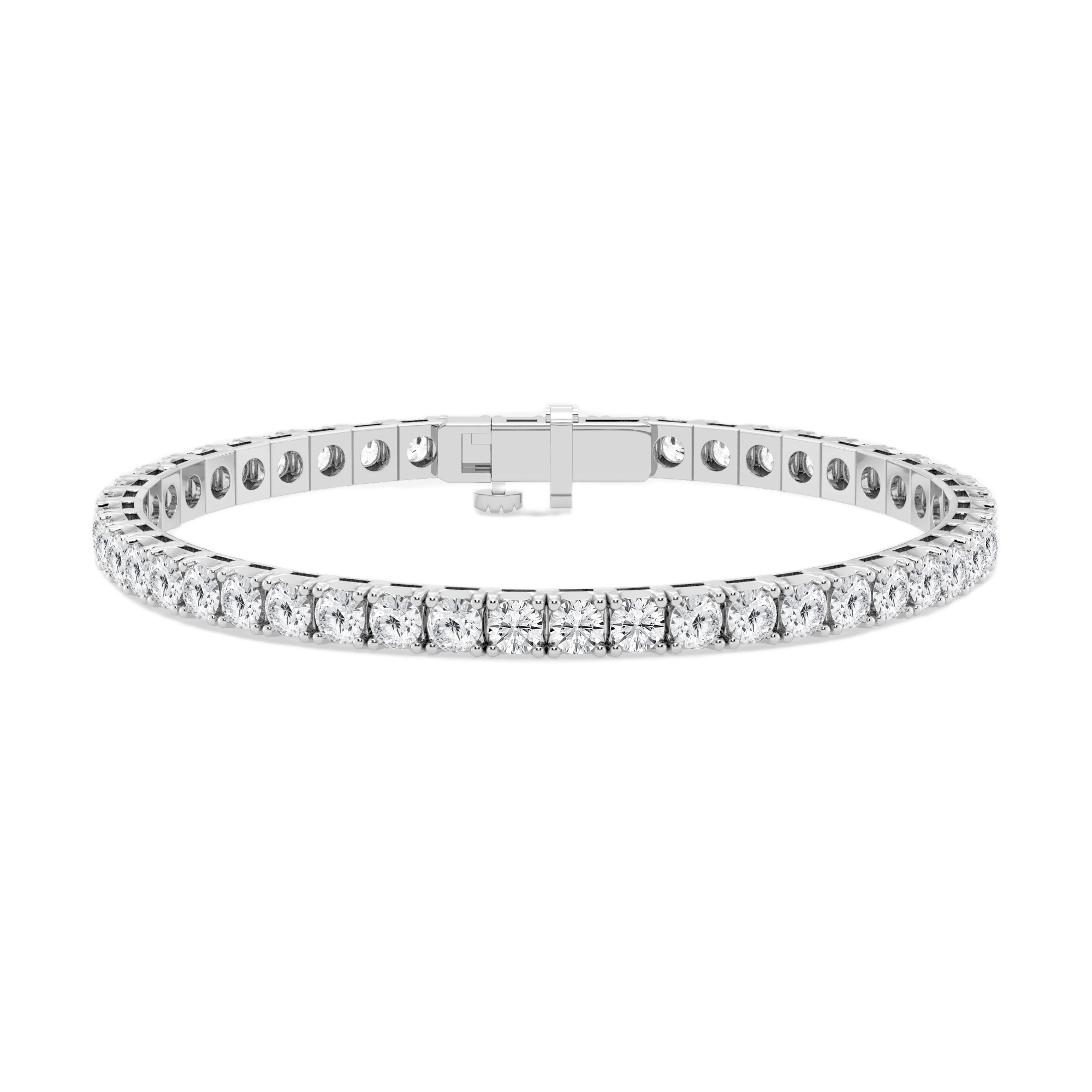 Womens | Tennis Bracelet | 14K White Gold | 12 CTW Round Cut Lab Grown Diamond | G-SI