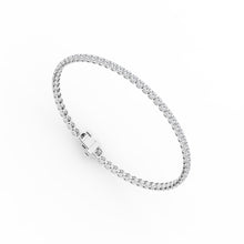 Womens | Tennis Bracelet | 14K White Gold | 3 CTW Round Cut Lab Grown Diamond | F-VS