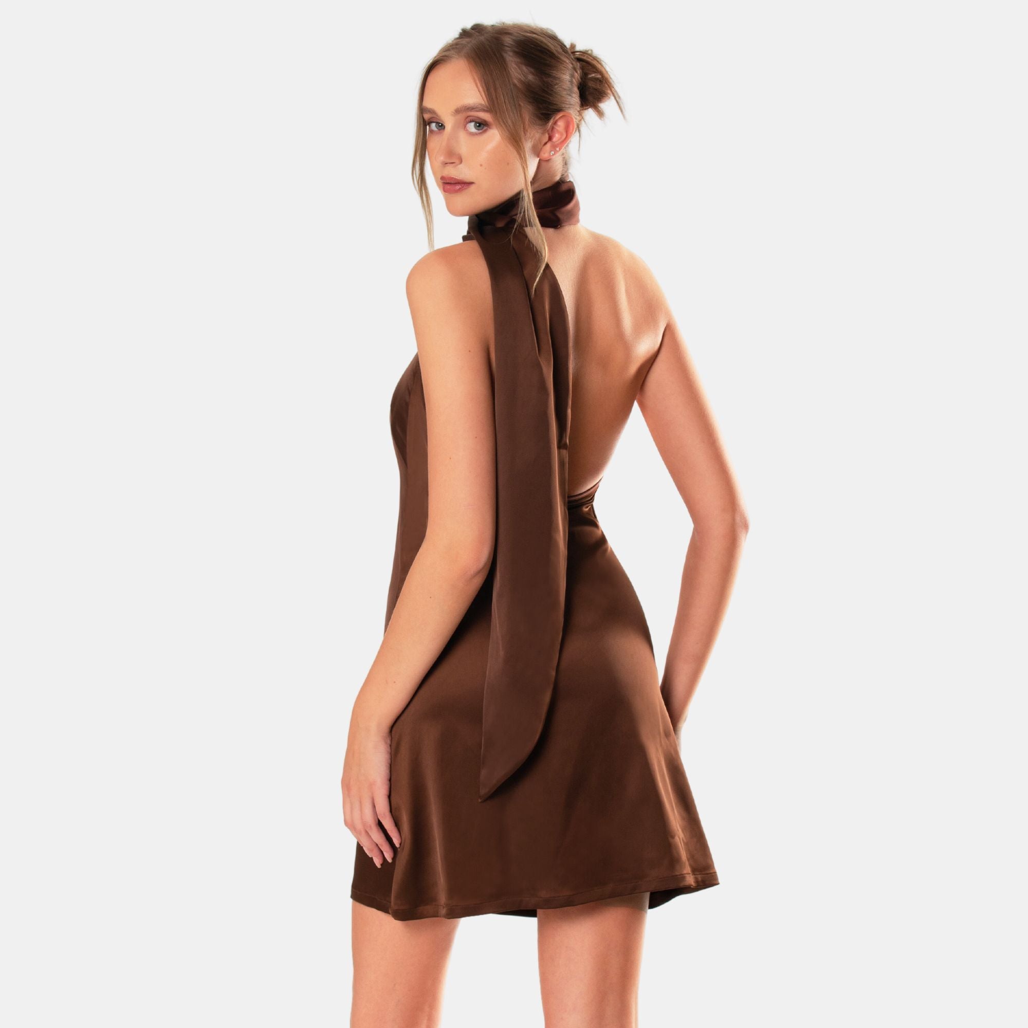 OW Collection Kiana Dress | Cappuccino