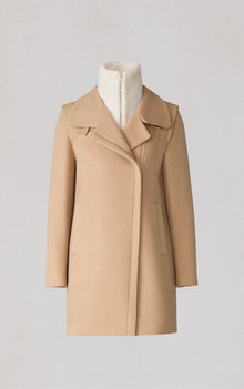 Kiana Moto Coat In Wool | Teak