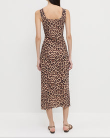 Kiera Dress in mesh leopard and Devon Leopard Slingback Sandal.
