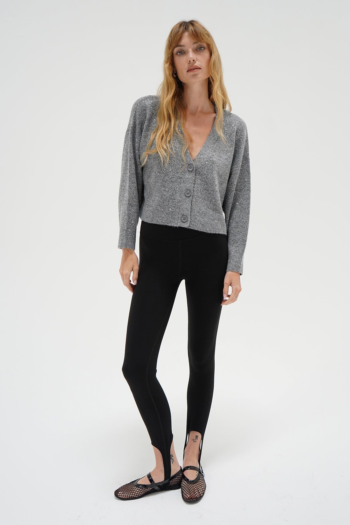 Women | Kiya Sparkle Cardigan | Grey