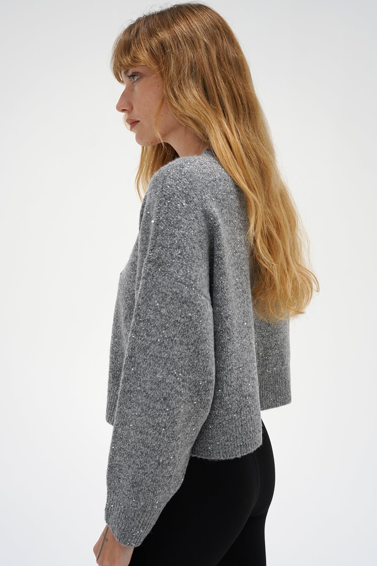 Women | Kiya Sparkle Cardigan | Grey