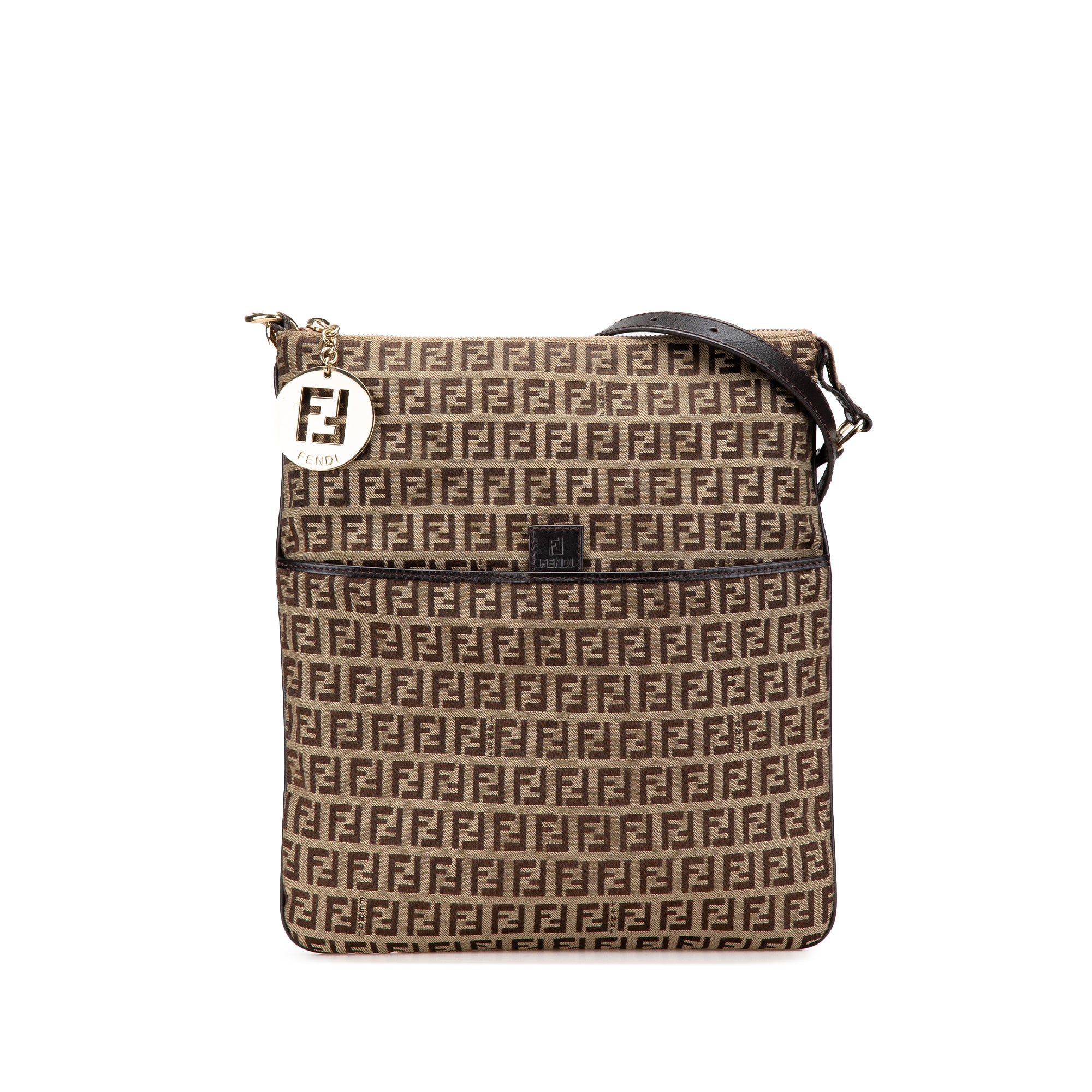 Luxclusif | Fendi | Pre-Owned Zucchino Canvas Crossbody - VI | Beige