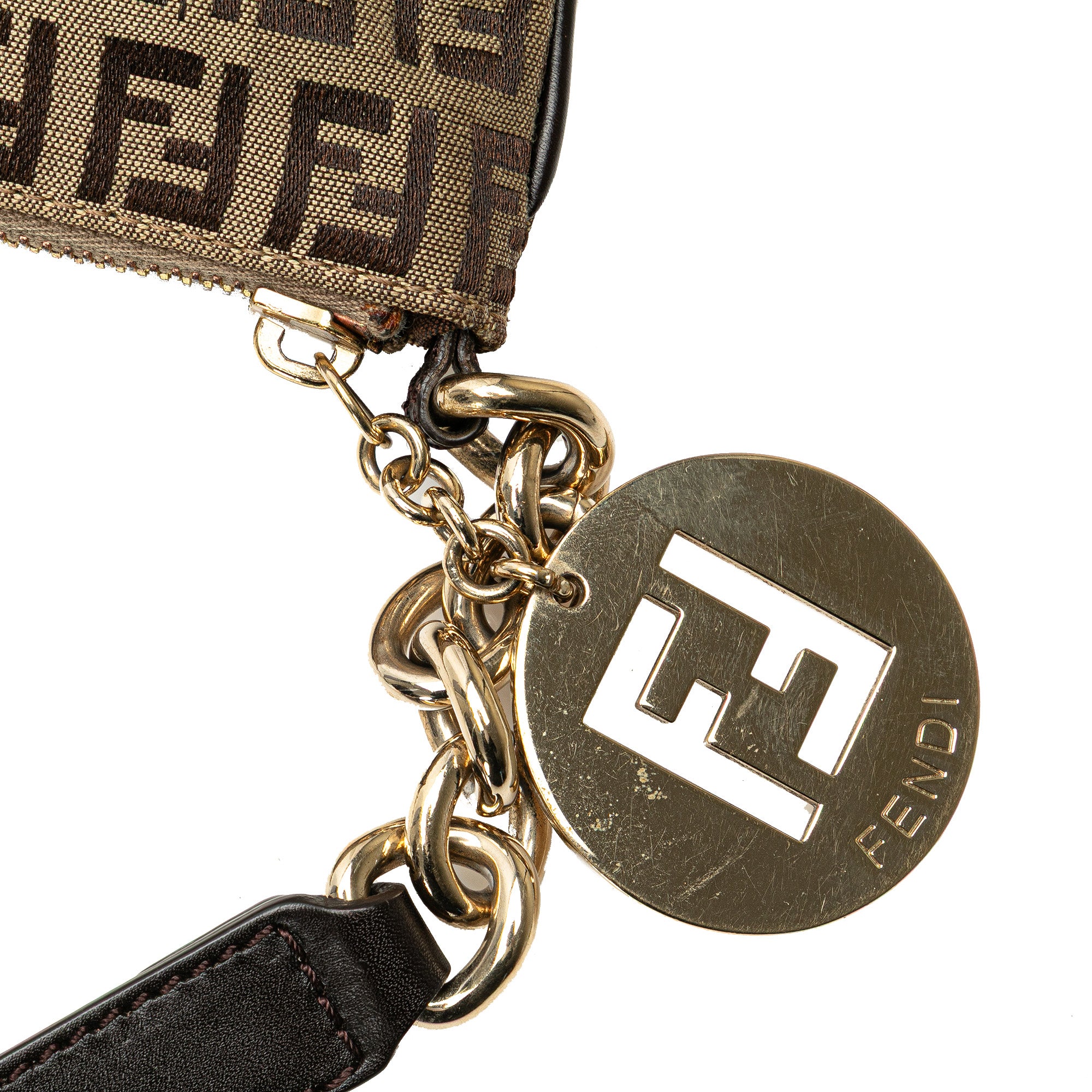 Fendi | Pre-Owned Zucchino Canvas Crossbody | Brown/Light Brown