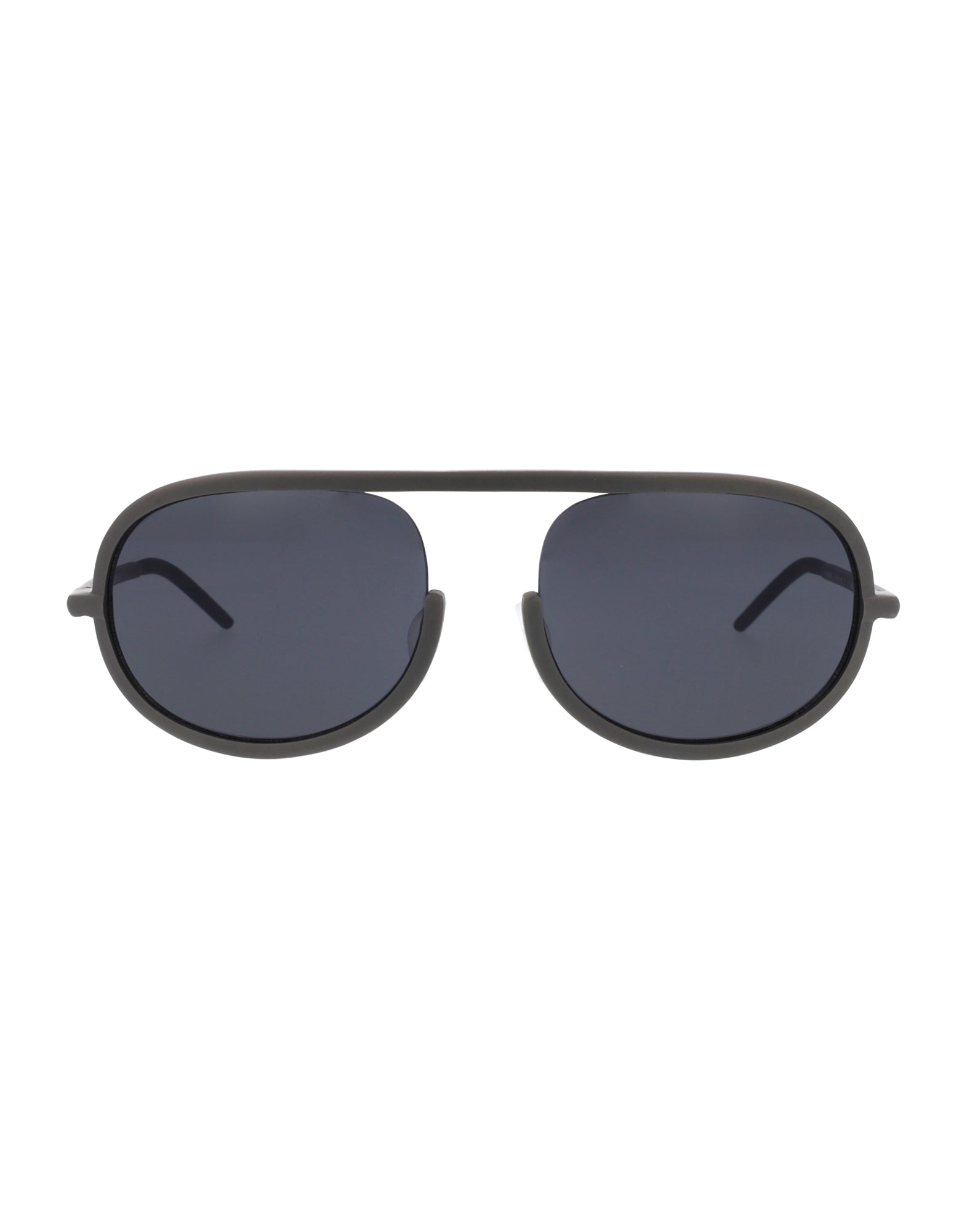 Mens | Loo-K Oval Sunglasses | Grey Lens | Titanium