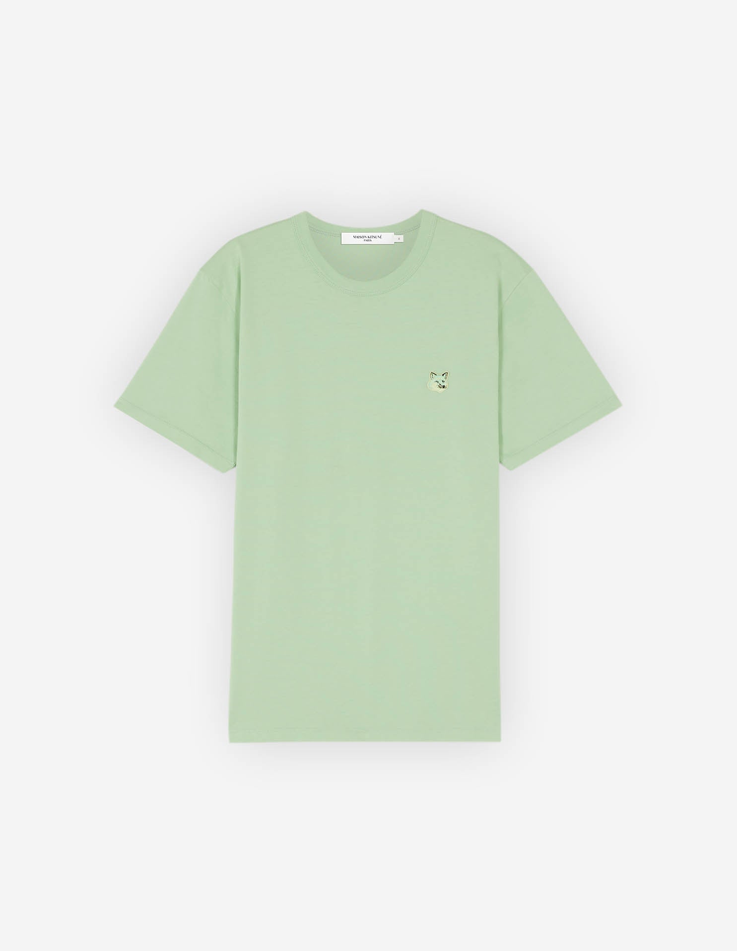 Mens | Tonal Fox Head Patch Short-Sleeve Regular Jersey Tee-Shirt | Mint