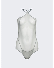 KNWLS | Women | Halter-neck Leotard With Binding Details | Sage Green
