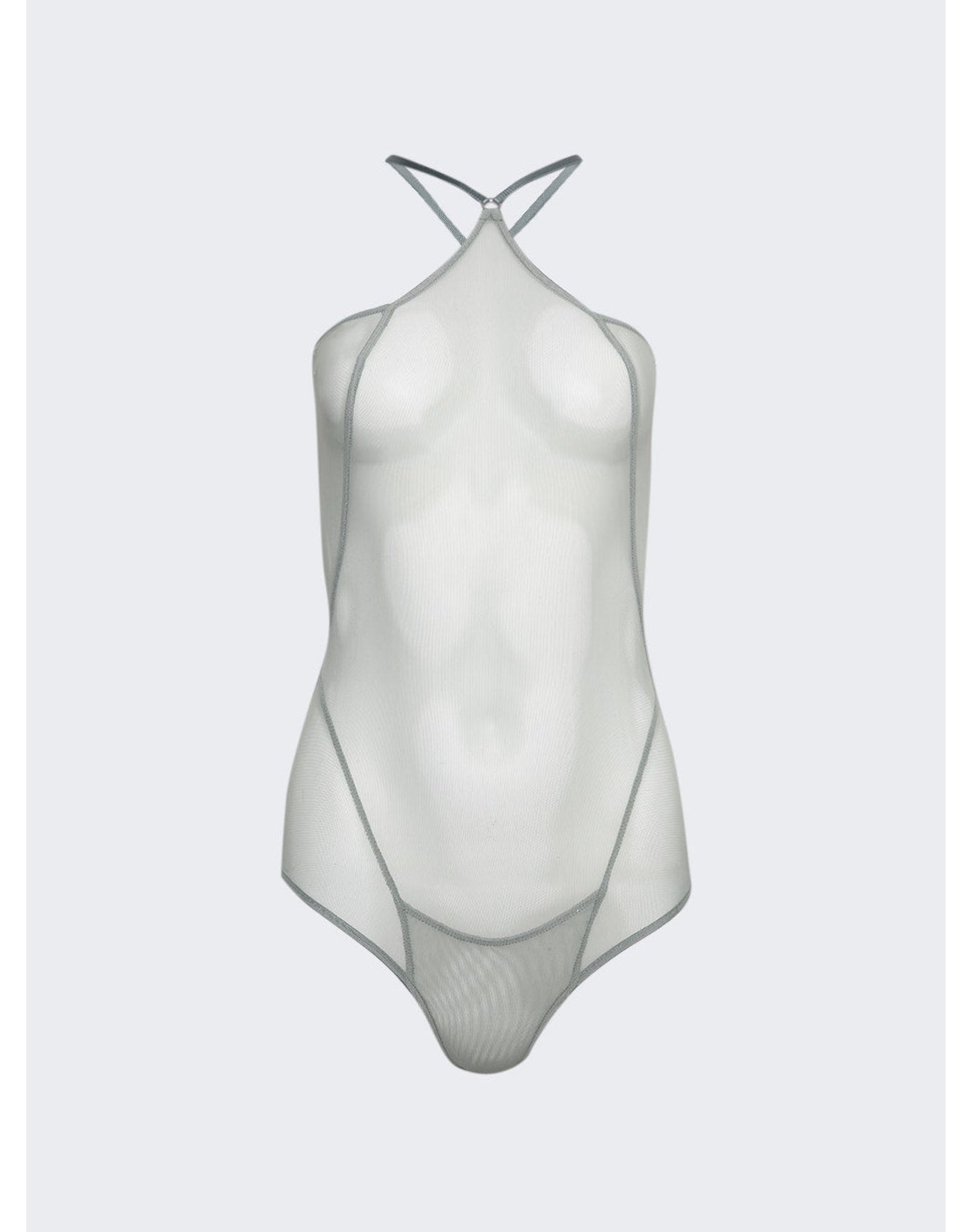KNWLS | Women | Halter-neck Leotard With Binding Details | Sage Green