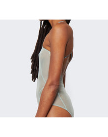 KNWLS | Women | Halter-neck Leotard With Binding Details | Sage Green